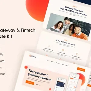 Bitpay Payment and Fintech Elementor Template Kit