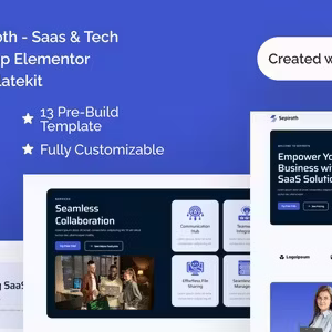 Sepiroth Saas and Tech Startup Elementor Kit