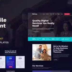 Solvero Web Development Elementor Template Kit