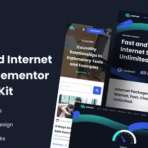 Warnet Broadband Internet Elementor Template Kit