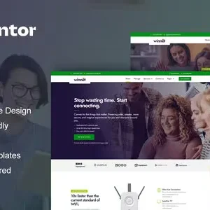 WinNet Broadband and Internet Elementor Template Kit