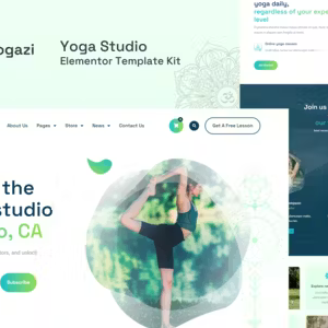 Yogazi Yoga Studio Elementor Template Kit